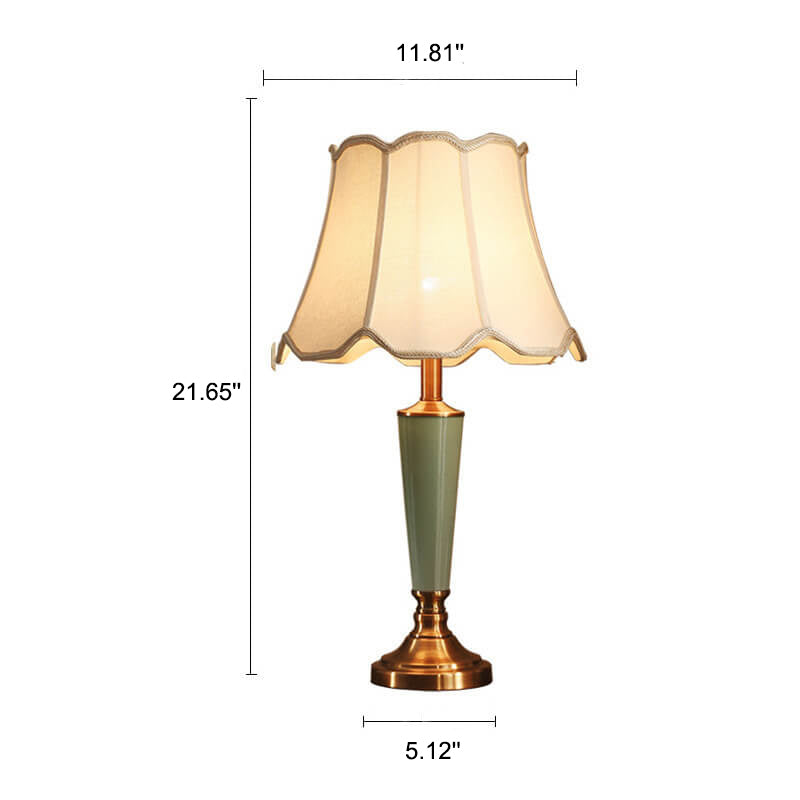 Fabric Tower Ceramic Table Lamp