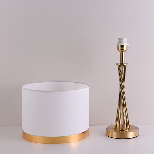 Fabric Gold Linear Table Lamp