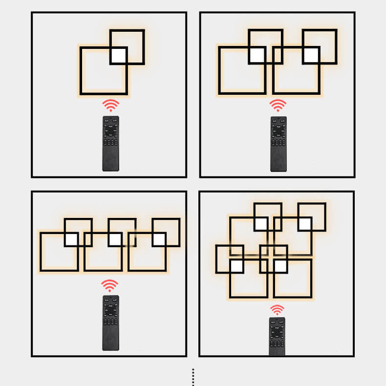 Square Combination Iron Wall Lamp