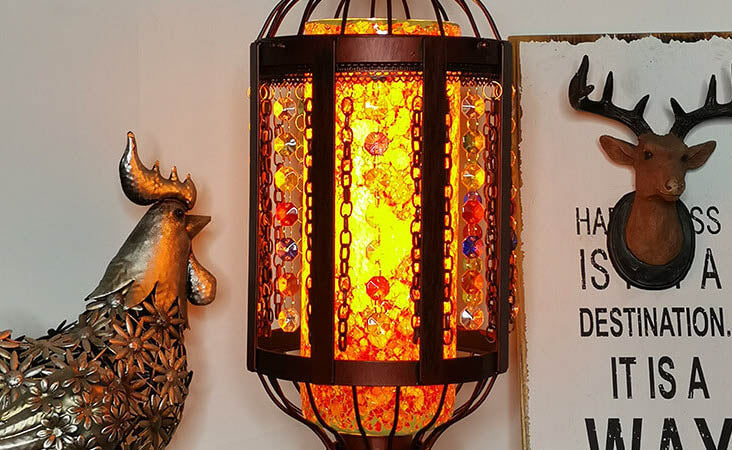 Turkish Stained Glass Lantern Table Lamp