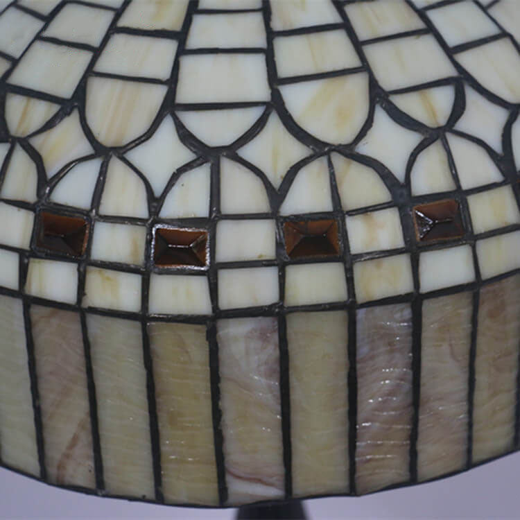 Yellow Baroque Glass Table Lamp