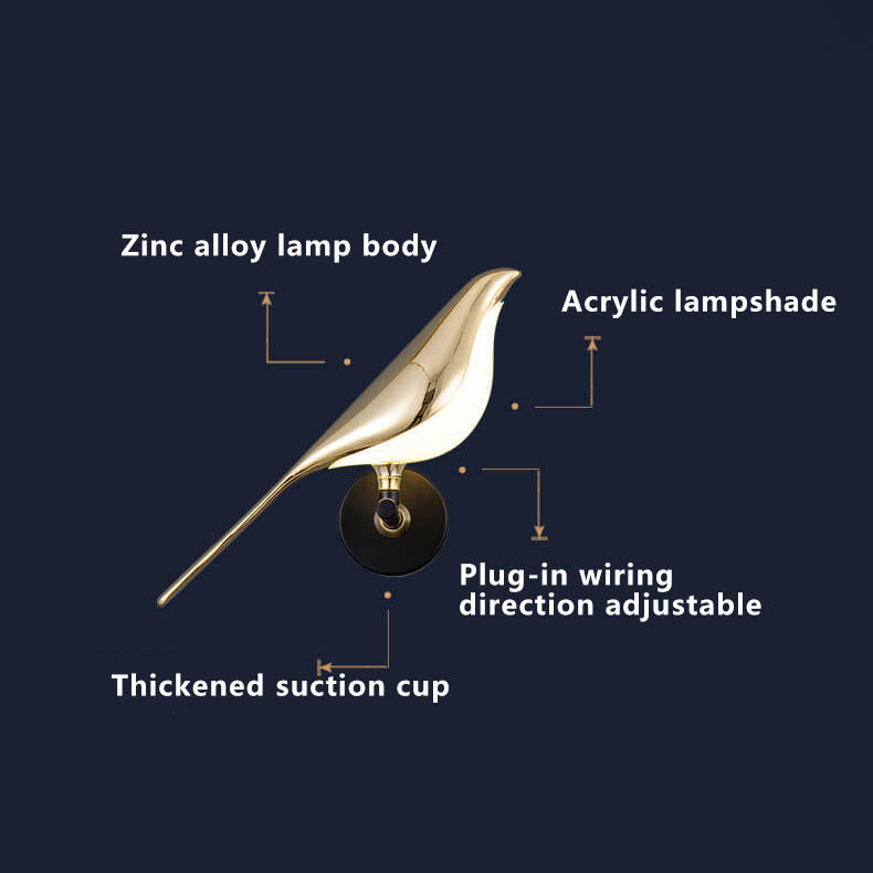Bird 1/2 Rotatable Wall Lamp