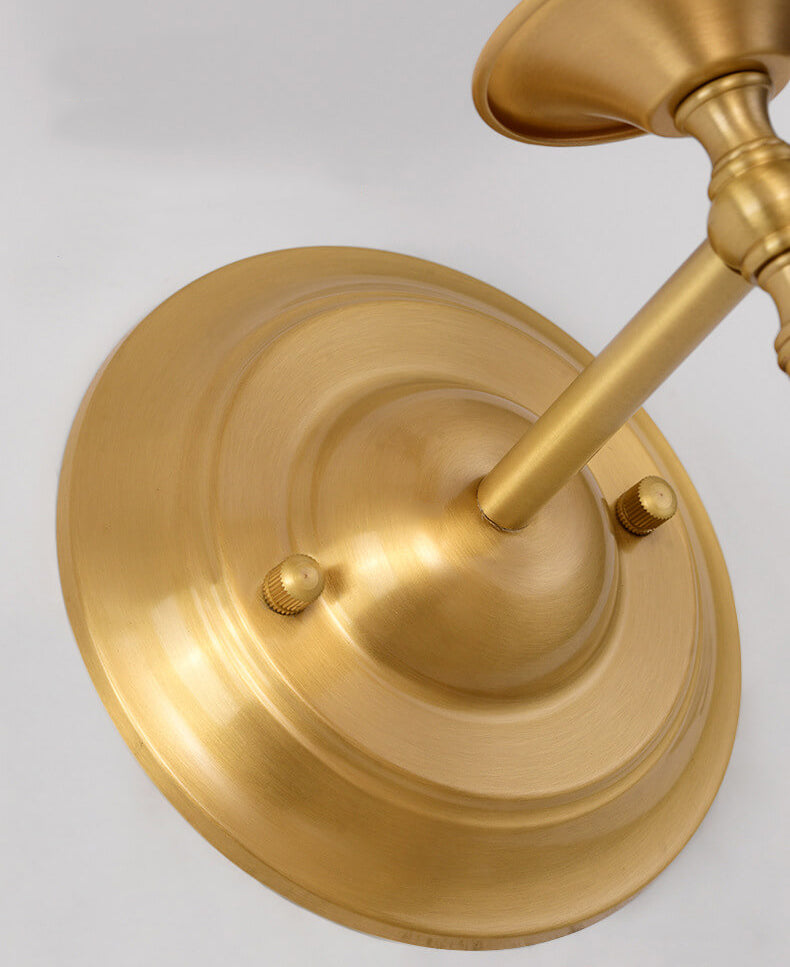 Brass Fabric 1/2 Wall Lamp