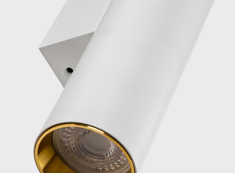 Aluminum Cylindrical 2-Light Wall Lamp