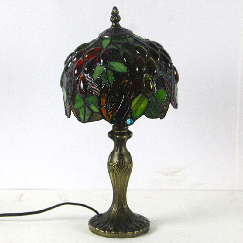 Stained Glass Fruit Dome Table Lamp