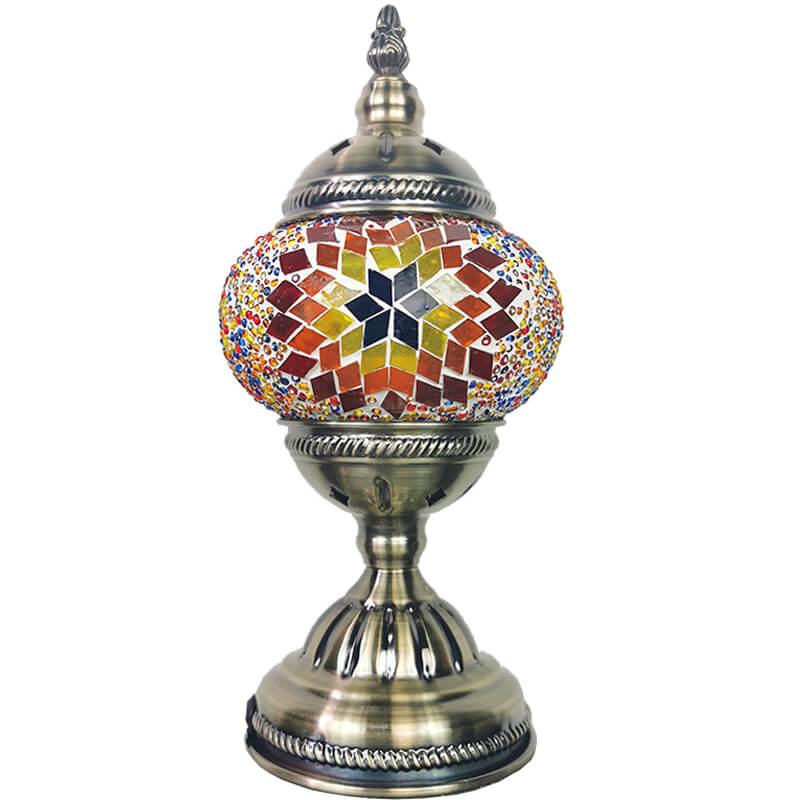 Turkish Stained Glass Globe Table Lamp