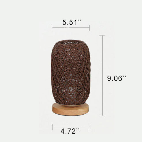 Twine Rattan Ball Decorative Table Lamp
