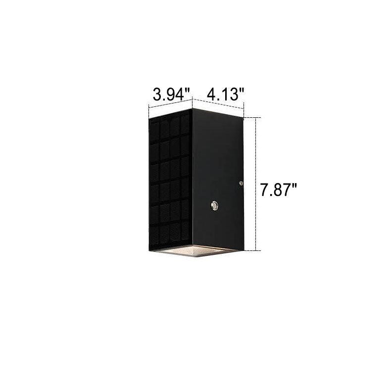 Black Rectangular Die-Cast Aluminum Outdoor Light