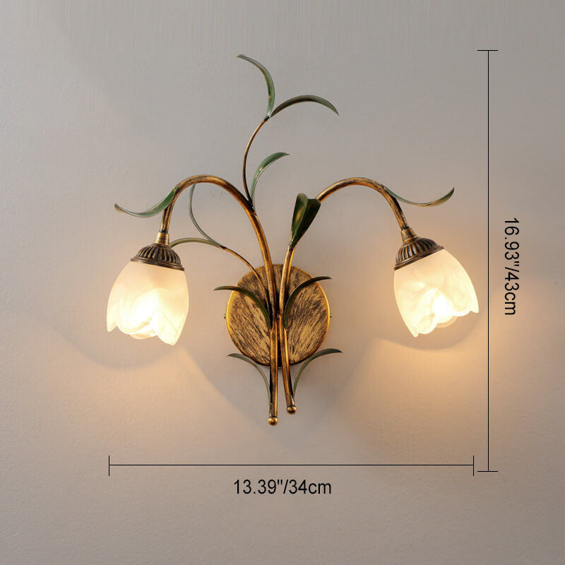 Glass Flower Wall Lamp