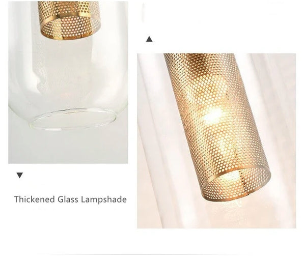 Cylinder Clear Glass Long Wall Lamp