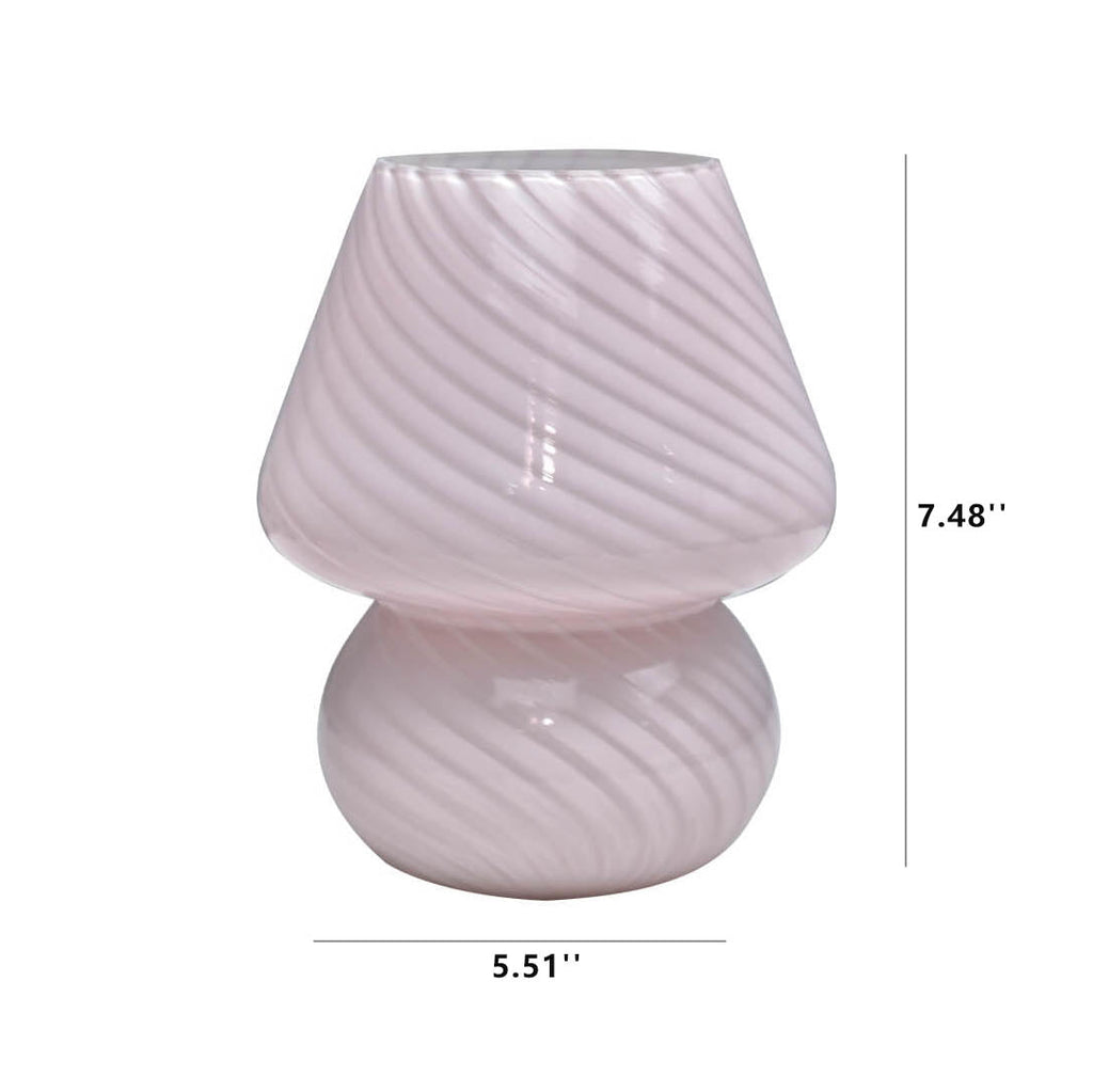 Glass Mushroom Night Table Lamp