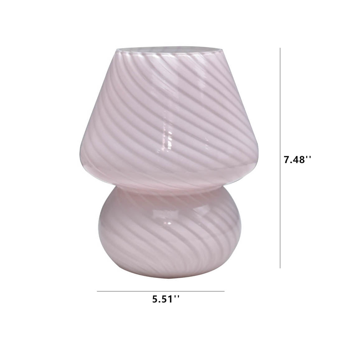 Glass Mushroom Night Table Lamp