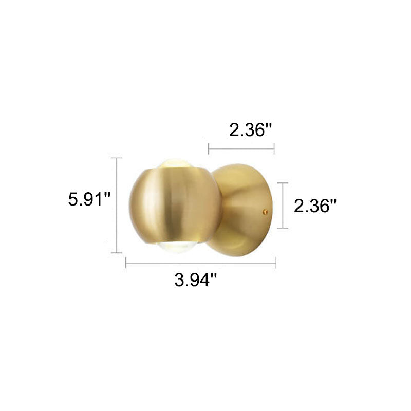 Copper Cylindrical Mini Wall Lamp