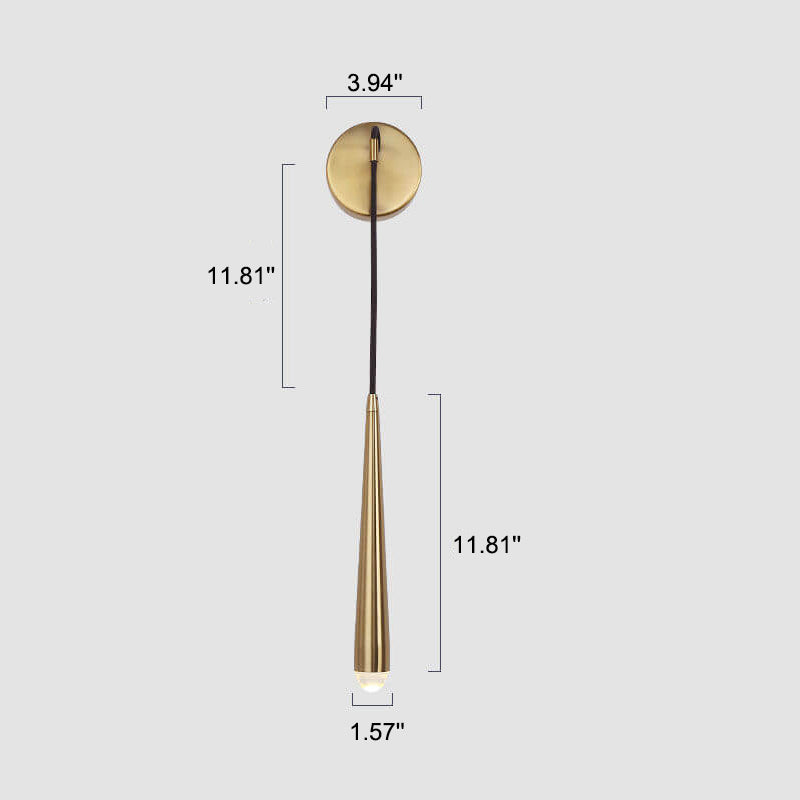 Long Strip Gold Wall Lamp