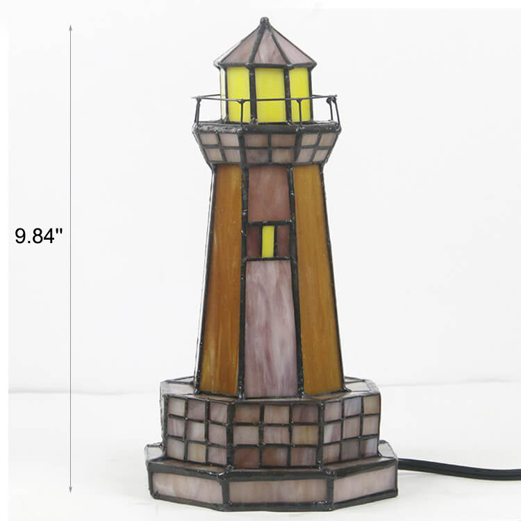 Tower Stained Glass Table Lamp