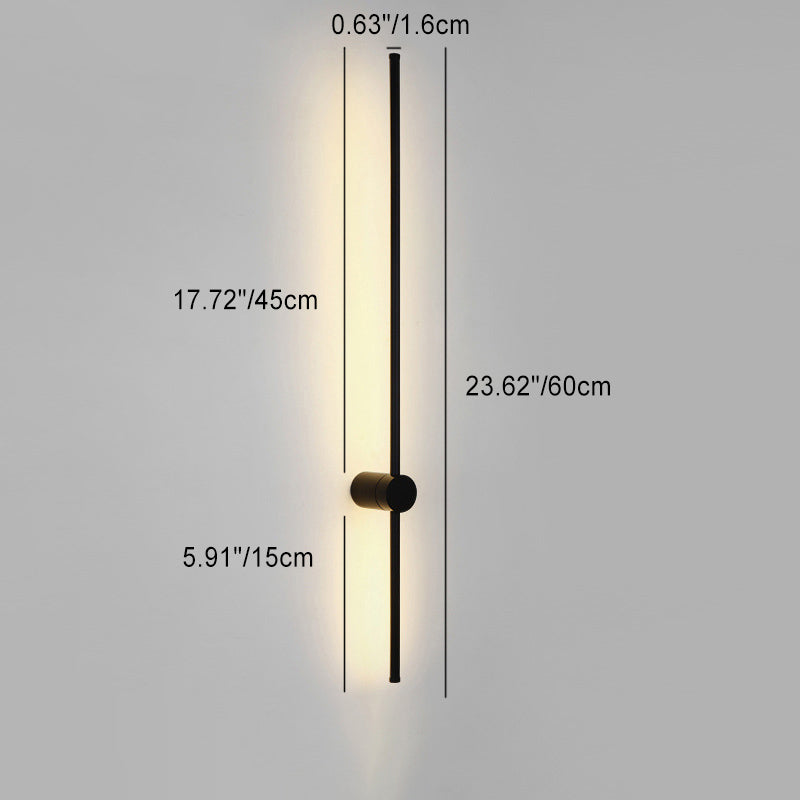 Long Aluminum Iron Silicone Wall Lamp