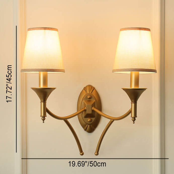 Iron Fabric Mushroom Wall Lamp