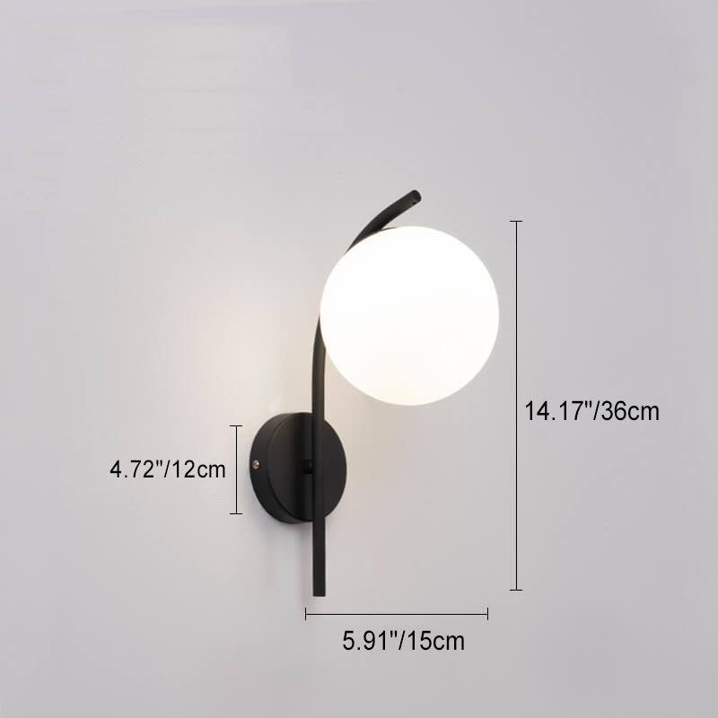 Arc Glass Globe Wall Lamp