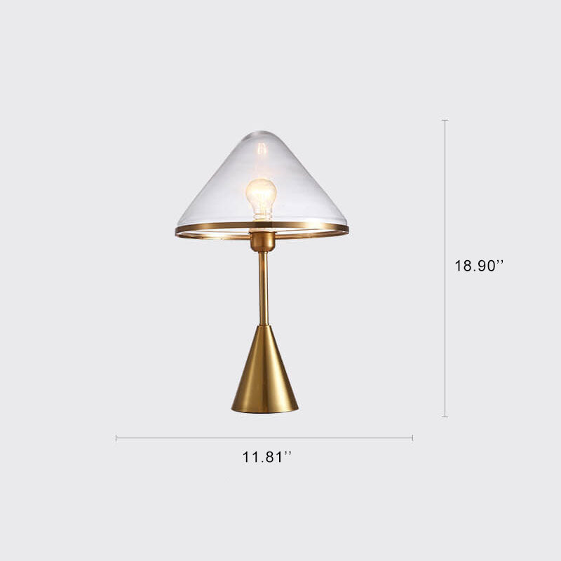 Glass Triangle Table Lamp