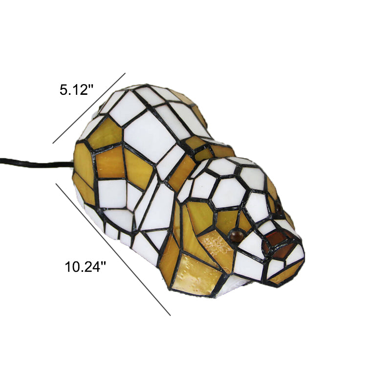 Cats Dogs Stained Glass Table Lamp