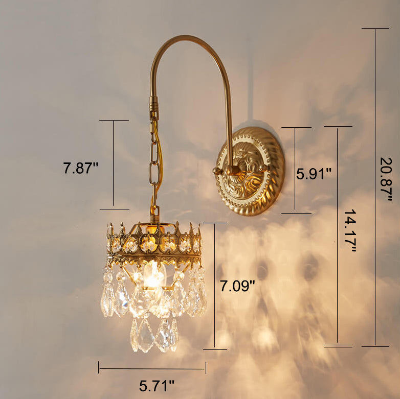 Crystal Crown Wall Lamp