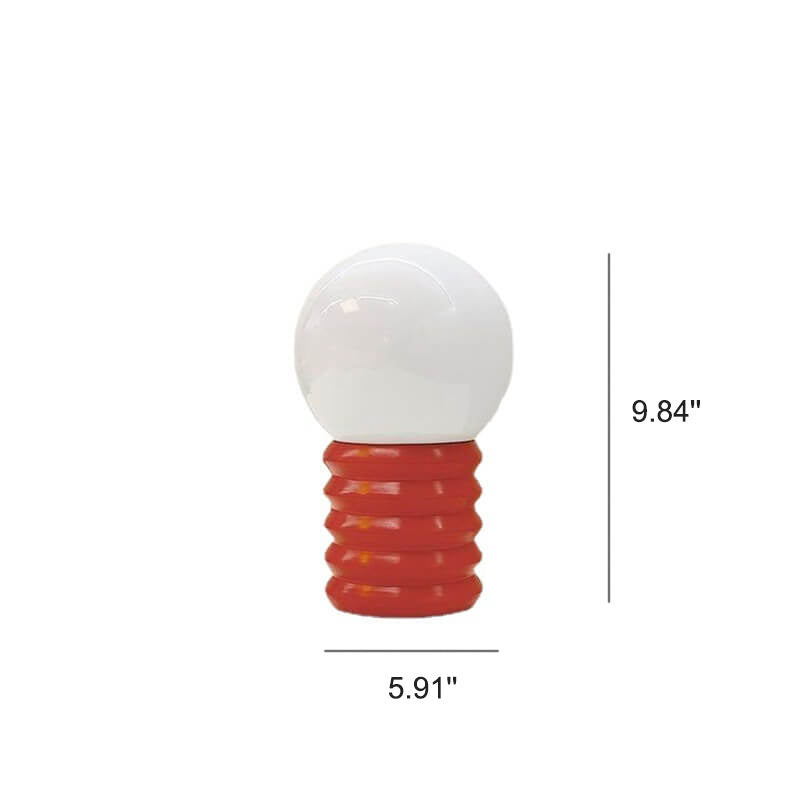 Orange Solid Glass Table Lamp