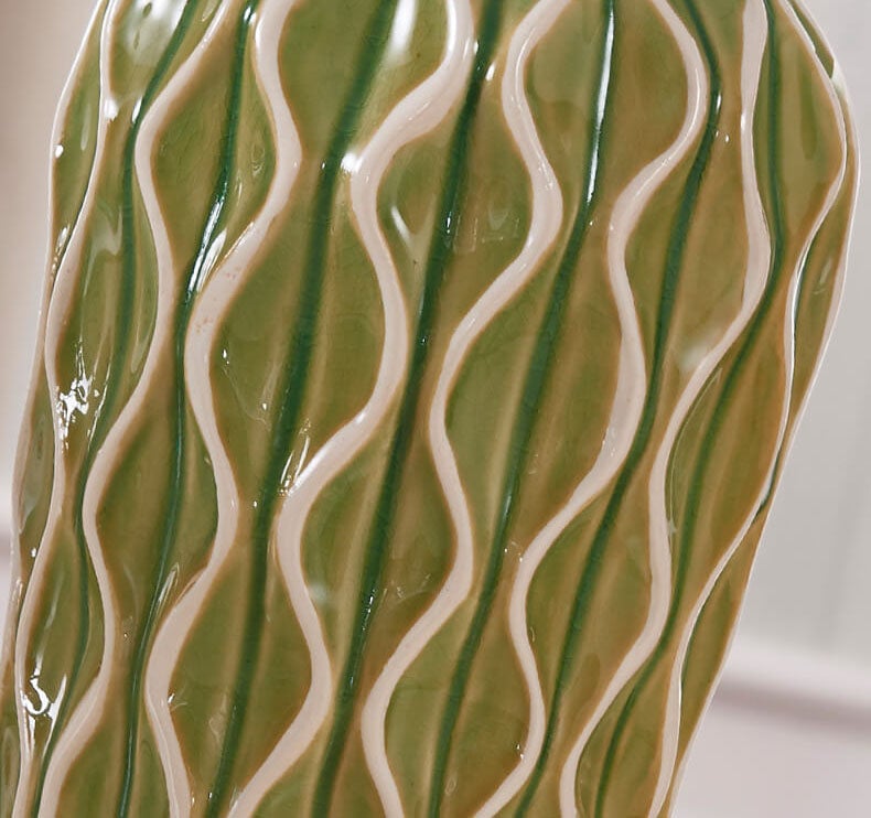 Fabric Ice Cracked Ceramics Table Lamp