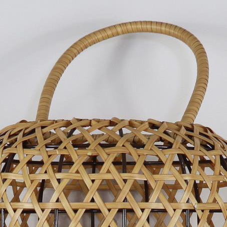 Rattan Weaving Cylinder Outdoor Light