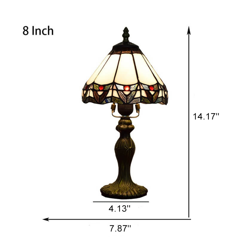 Baroque Stained Glass Bell Table Lamp