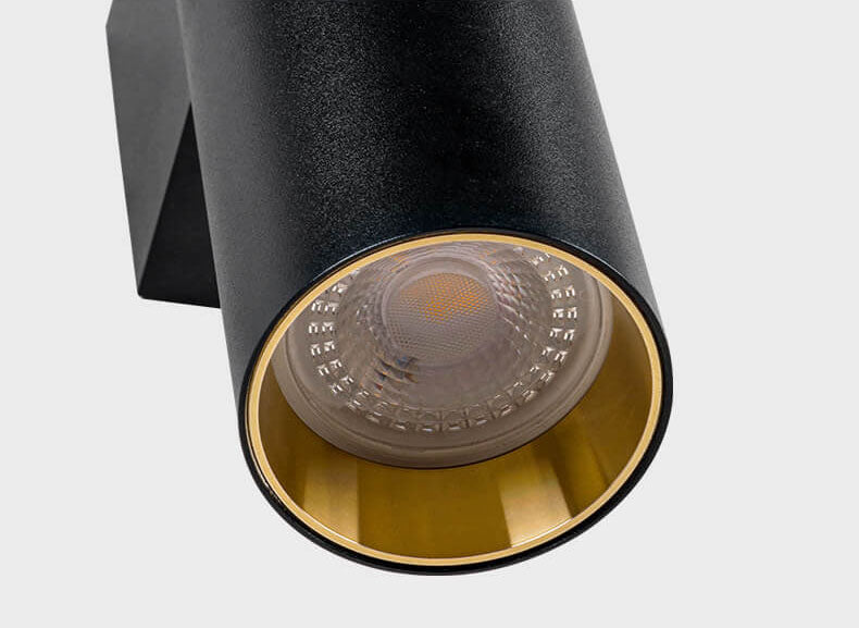 Aluminum Cylindrical 2-Light Wall Lamp
