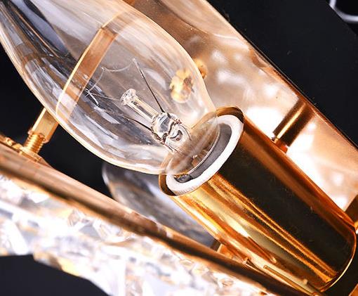 Crystal Fan Shape 3-Light Wall Lamp