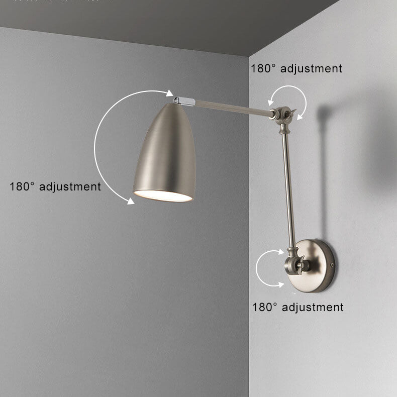 Swing Arm Rotating Retractable Wall Lamp
