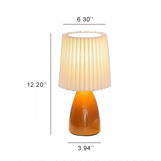 Pleated Glass Table Lamp