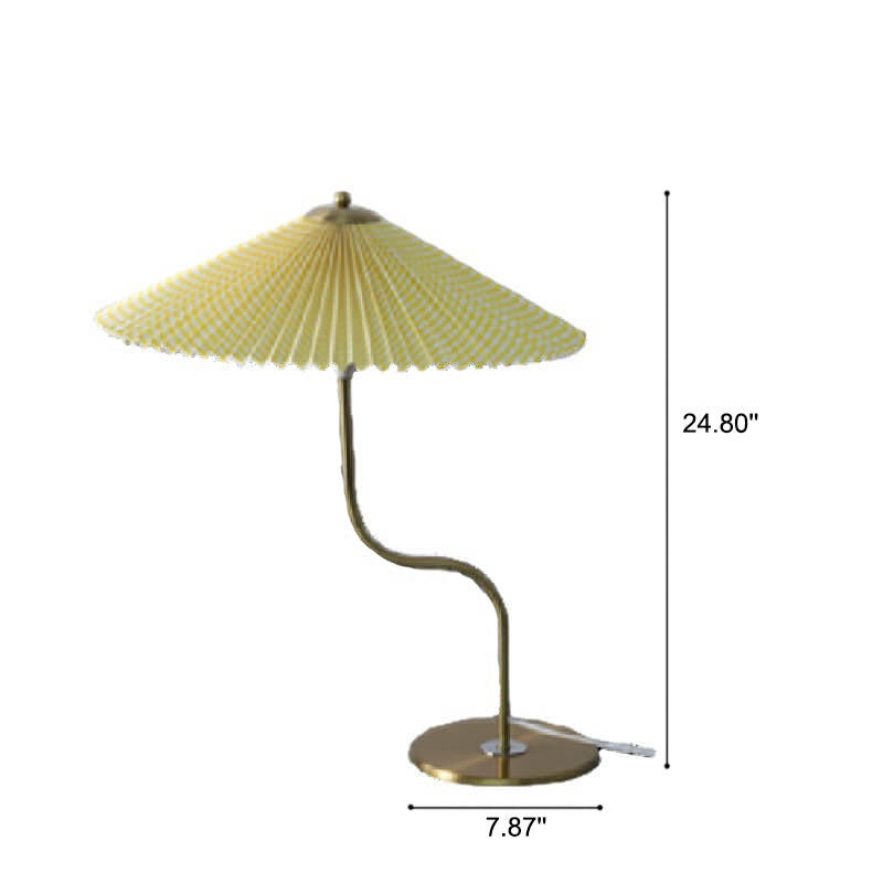 Pleated Umbrella Shaped Decorative Table Lamp