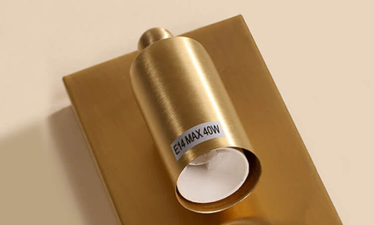 Glass Brass Column Wall Lamp