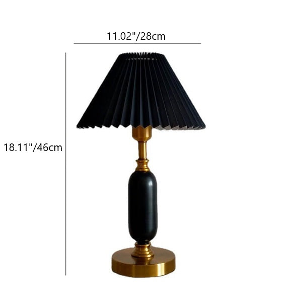 Pleated Column Table Lamp