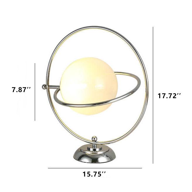 Glass Rotating Moon Table Lamp