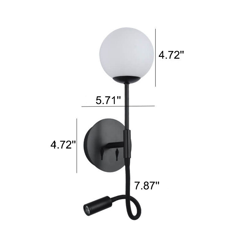 Round Glass Ball Silicone Wall Lamp