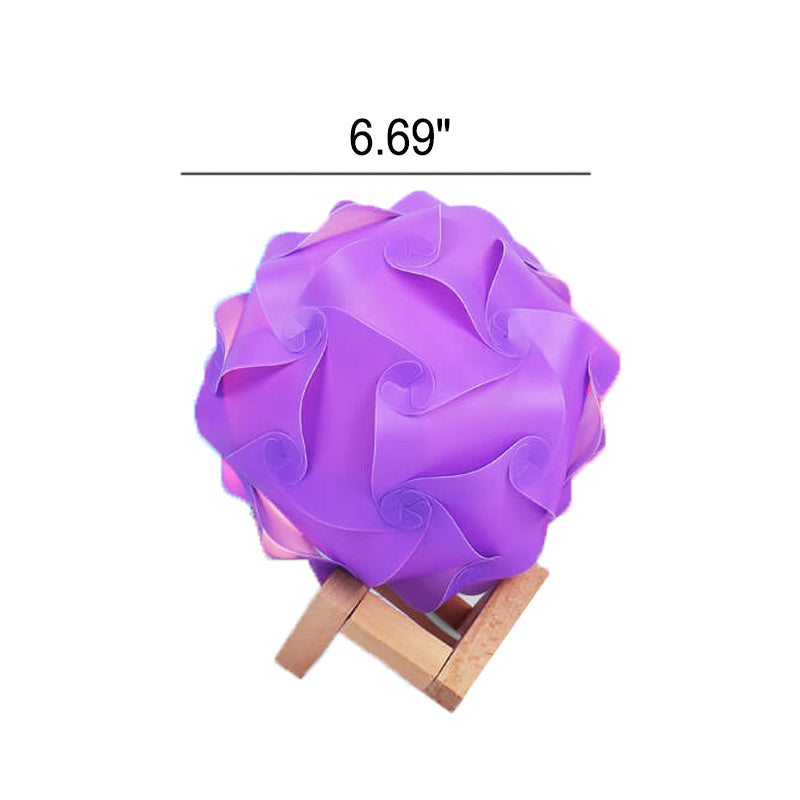 DIY Round Hydrangea Combination Table Lamp