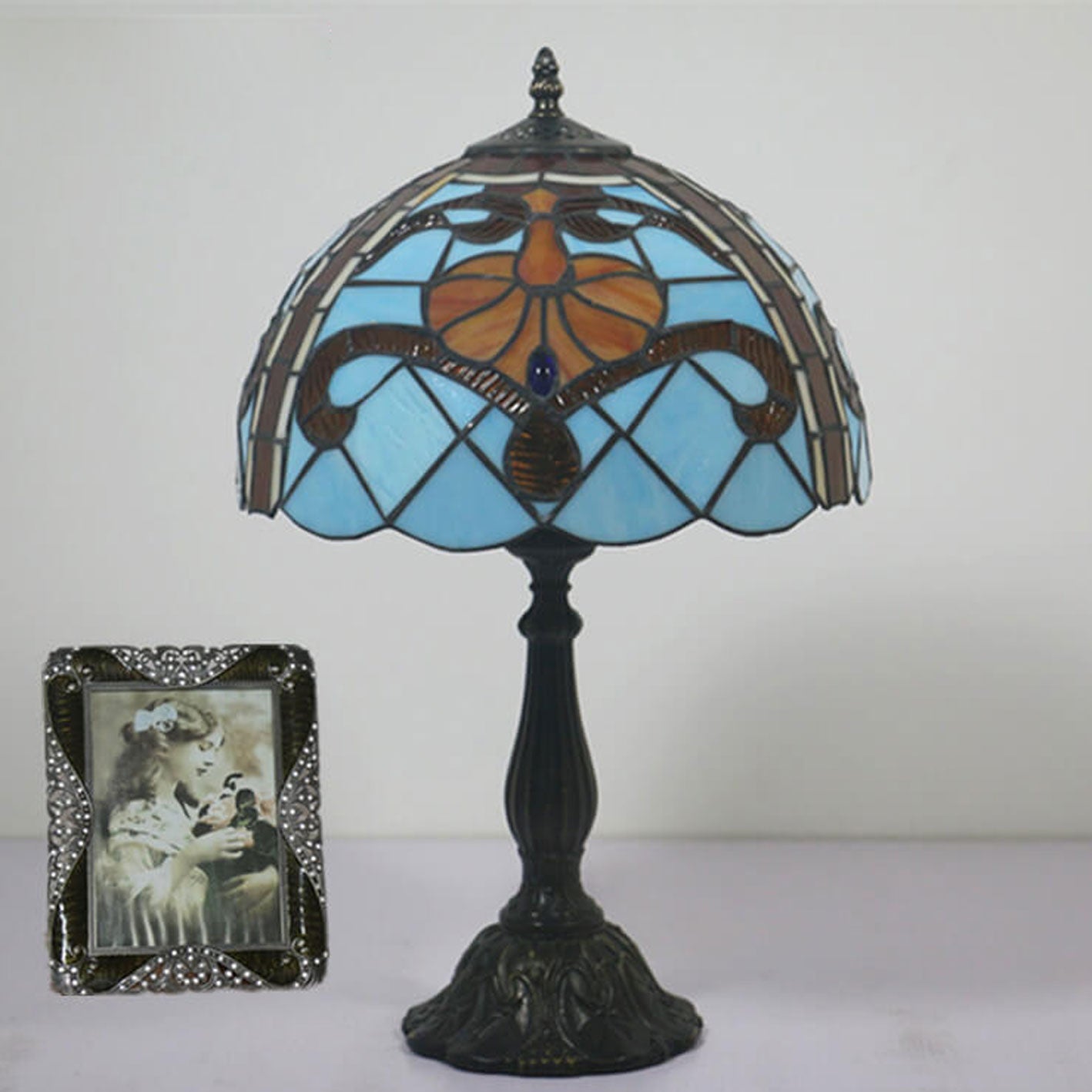Stained Glass Mediterranean Table Lamp