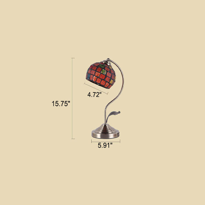 Round Head Glass Hardware Table Lamp