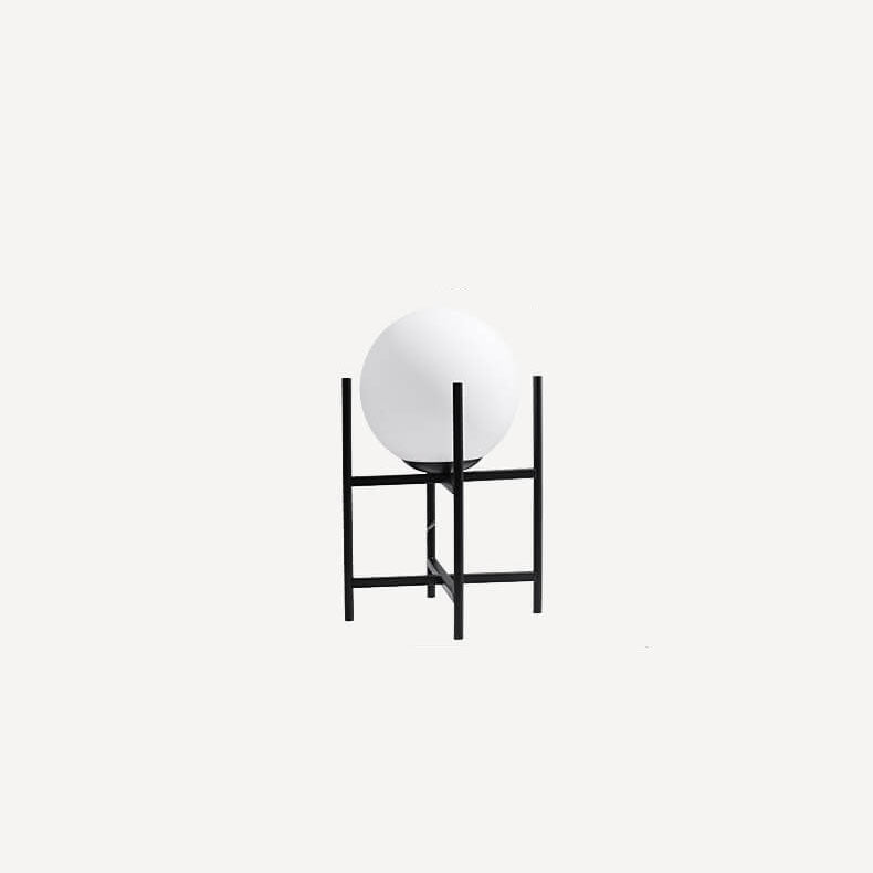 Glass Round Ball Iron Table Lamp