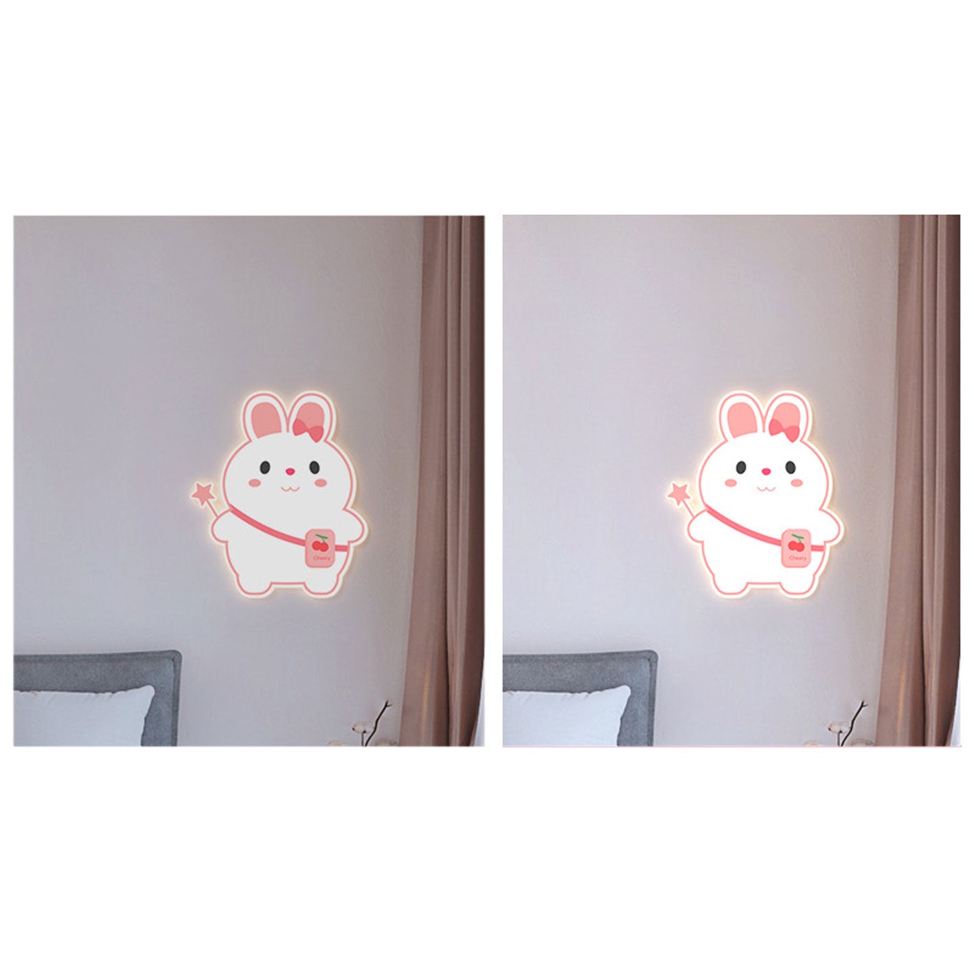 Cartoon Rabbit Unicorn Kids Wall Lamp