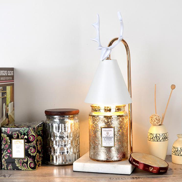 Antler Pure Black White Table Lamp