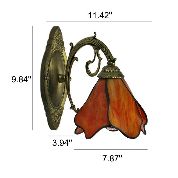 Petals Stained Glass Wall Lamp