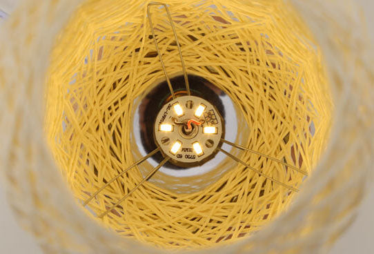 Twine Rattan Ball Decorative Table Lamp