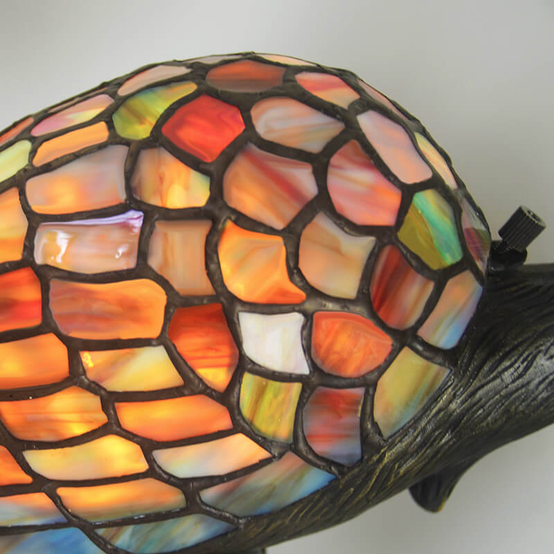Crane Stained Glass Table Lamp