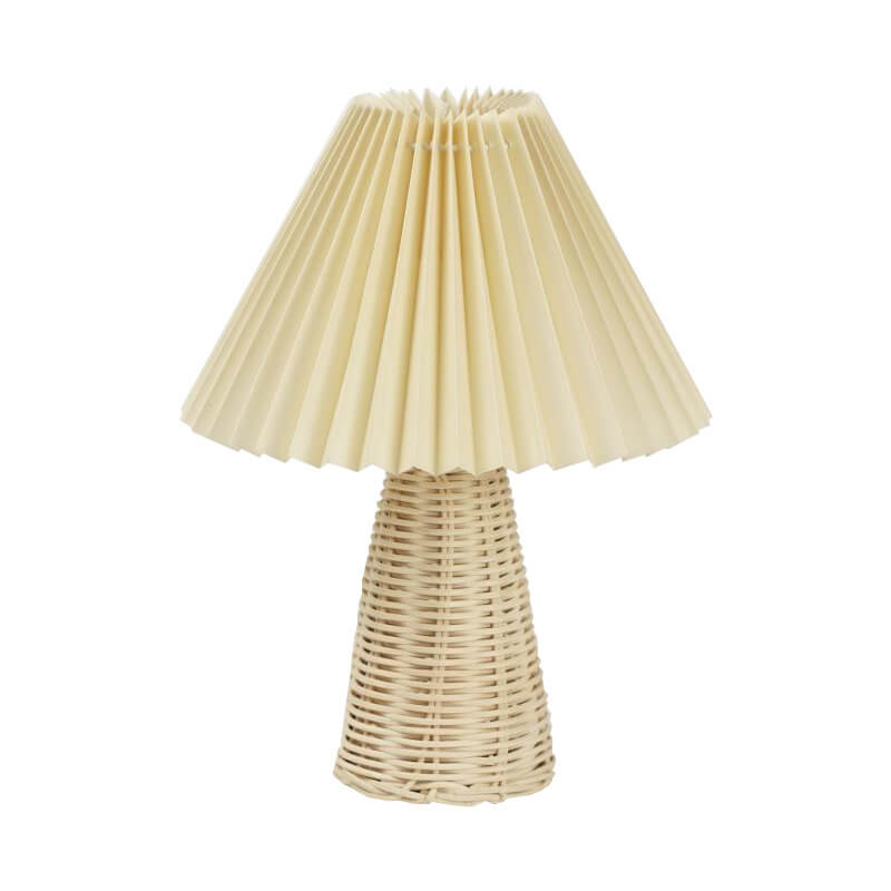 Pleated Fabric Tapered Table Lamp