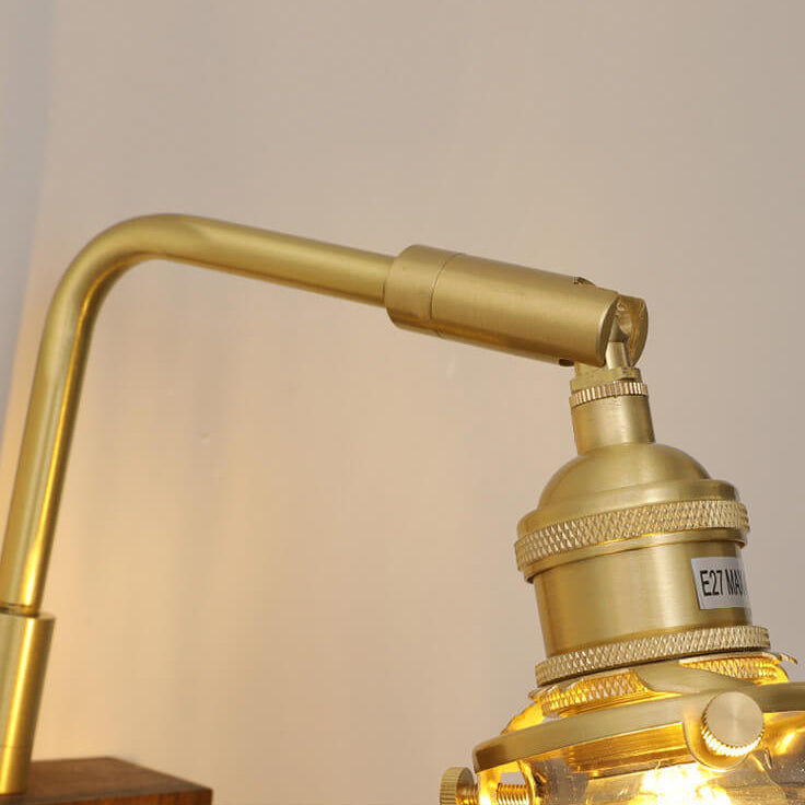 Walnut Ceramic Bell Wall Lamp