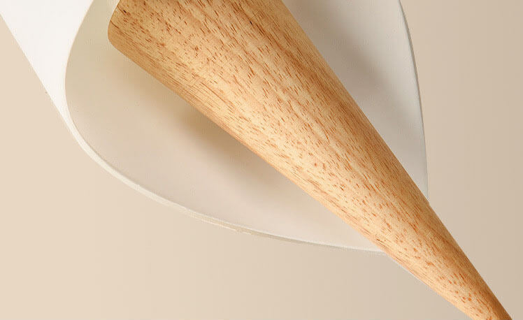 Wide Flare White Glass Wall Lamp